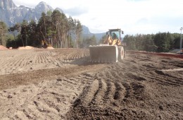 Bau des neuen Reitplatz